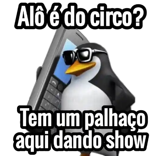 Figurinha: Alô é do circo? Tem palhaço