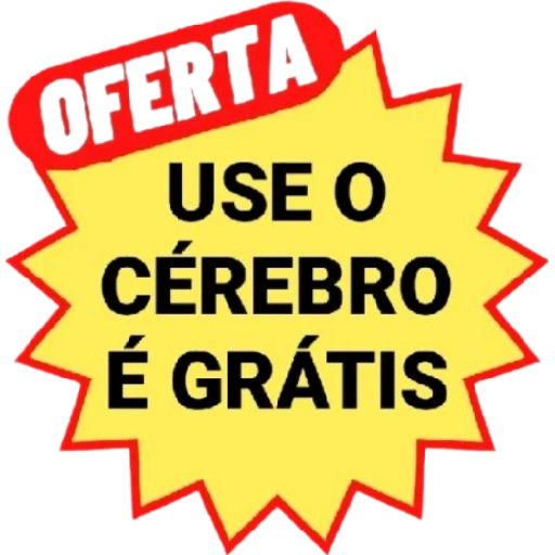 Figurinha: Oferta: Use o cérebro