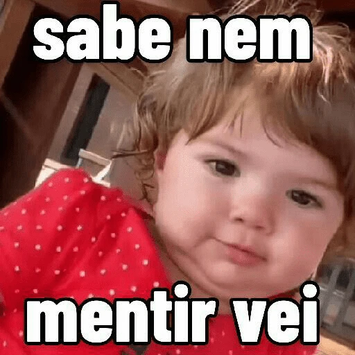 Figurinha: Bebê não sabe mentir