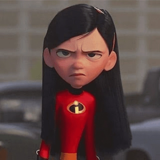 Figurinha: Violeta irritada