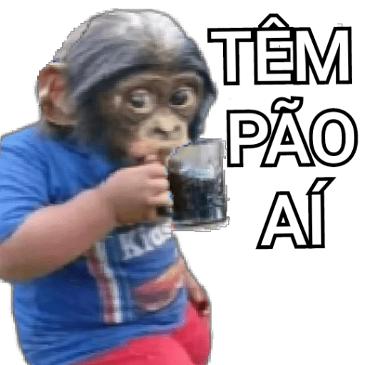 Figurinha: Macaco bebendo