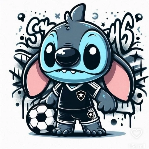 Figurinha: Stitch jogador de futebol