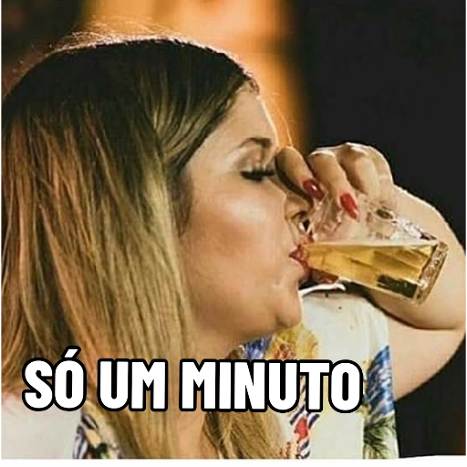Figurinha: So um minuto