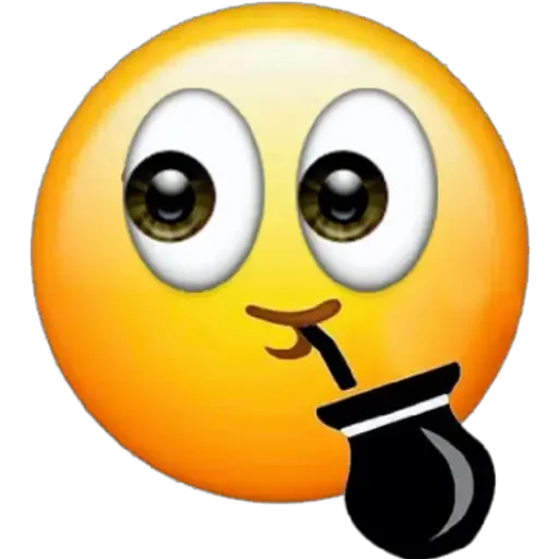 Figurinha: Emoji bebendo chimarrão
