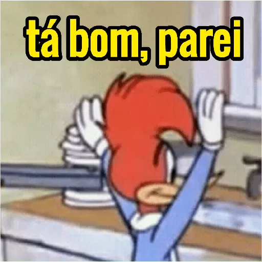 Figurinha: Tá bom, parei Woody Woodpecker