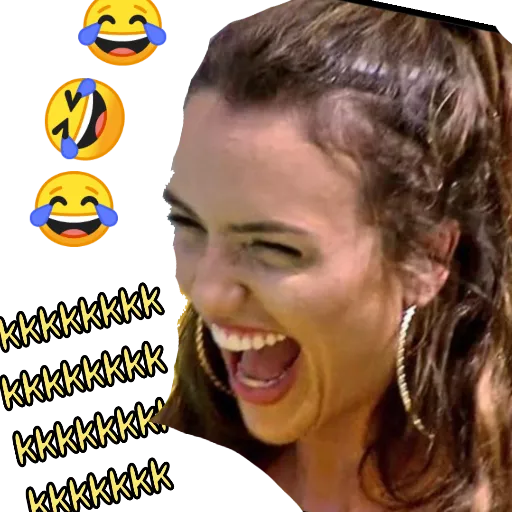 Figurinha: Rindo muito