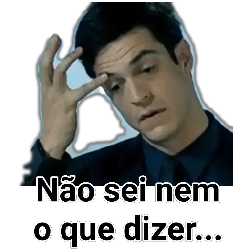 Figurinha: Não sei nem o que dizer