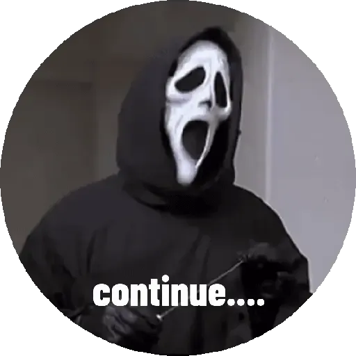 Figurinha: Ghostface continue