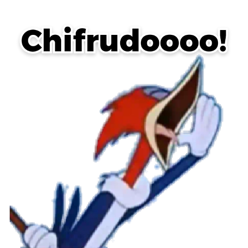 Figurinha: Pica-Pau gritando Chifrudo!