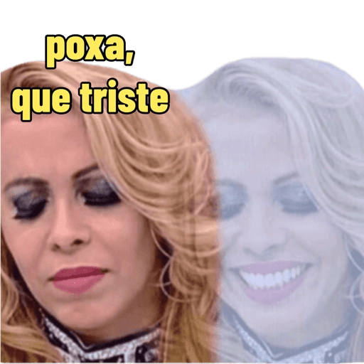 Figurinha: Poxa, que triste