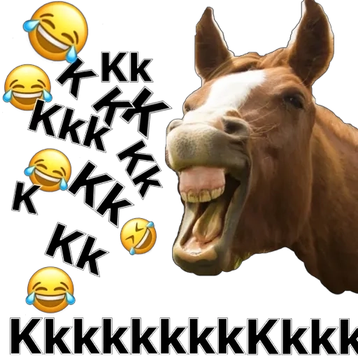 Figurinha: Cavalo Rindo Kkkk