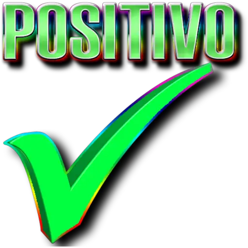 Figurinha: Positivo com V