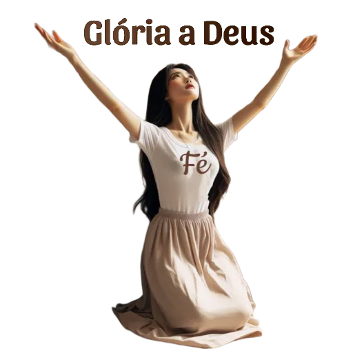 Figurinha: Glória a Deus
