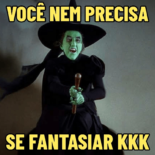 Figurinha: Bruxa Verde não precisa se fantasiar