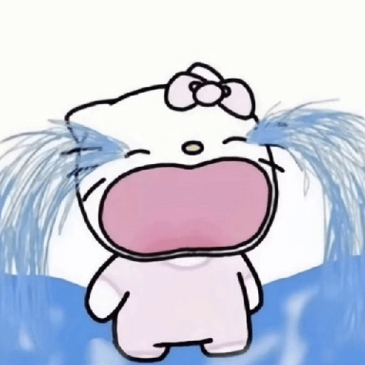 Figurinha: Hello Kitty Chorando Muito