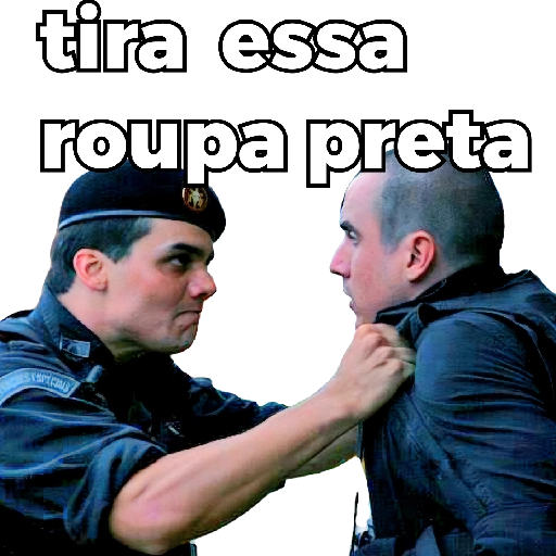 Figurinha: Tira essa roupa preta