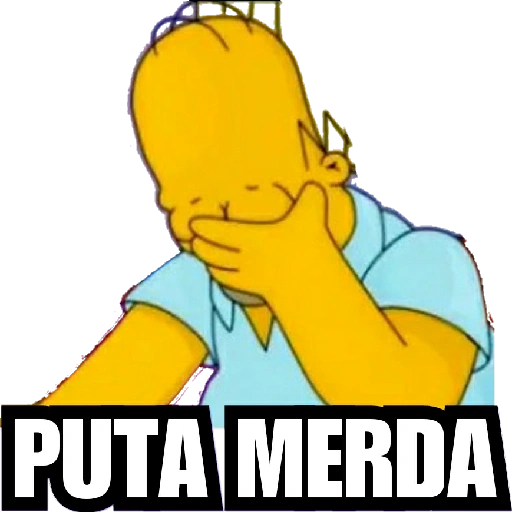 Figurinha: Homer Simpson: Puta Merda