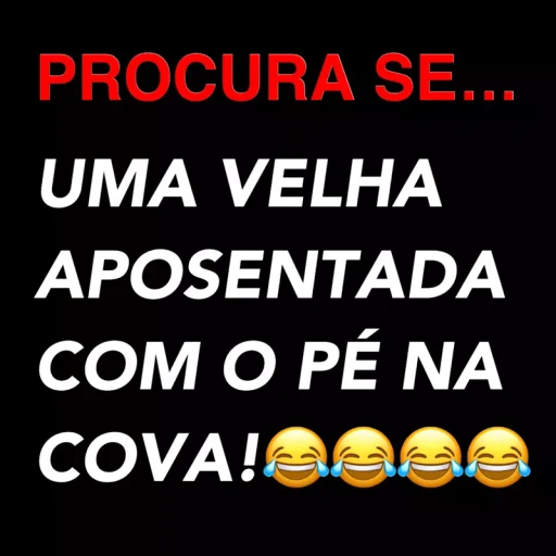 Figurinha: Procura-se uma velha aposentada