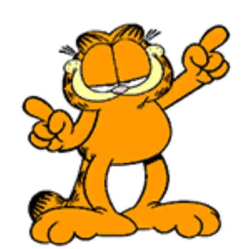 Figurinha: Garfield mandando um recado