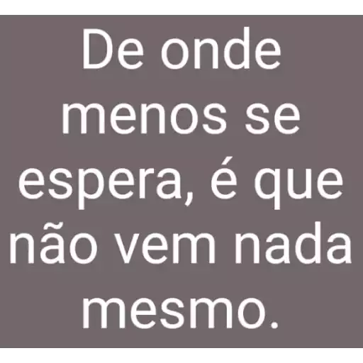 Figurinha: De onde menos se espera