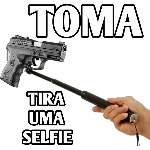 Figurinha: Toma, tira uma selfie