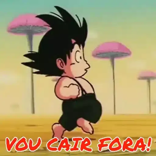 Figurinha: Goku Correndo e Parando