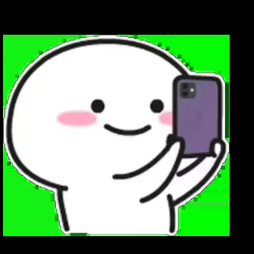 Figurinha: Personagem tirando selfie