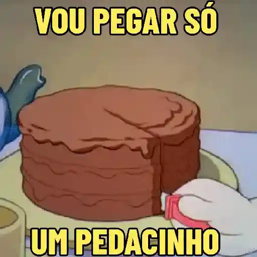 Figurinha: Bolo de chocolate para "pedacinho"