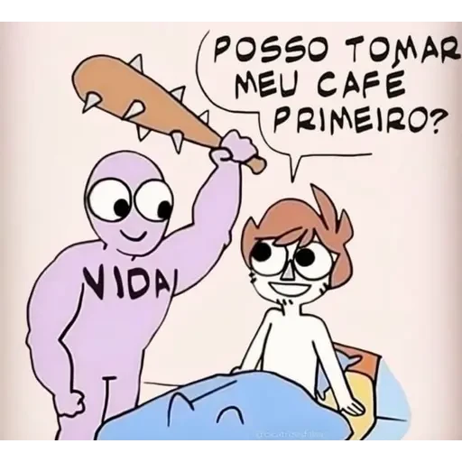 Figurinha: Vida me golpeando