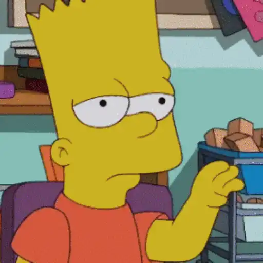 Figurinha: Bart Simpson Cansado