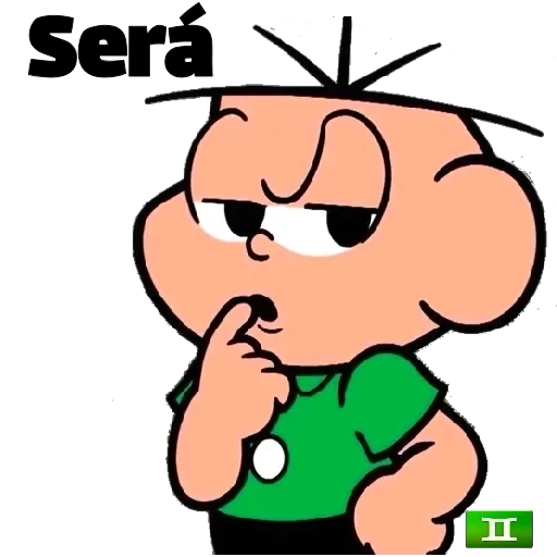 Figurinha: Pensando