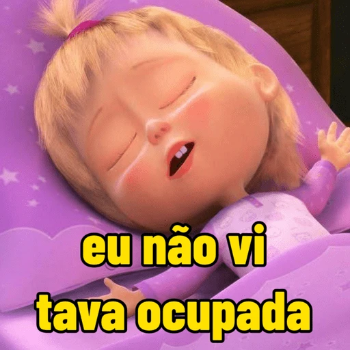 Figurinha: Masha dormindo