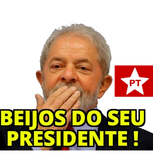 Figurinha: Lula mandando beijo