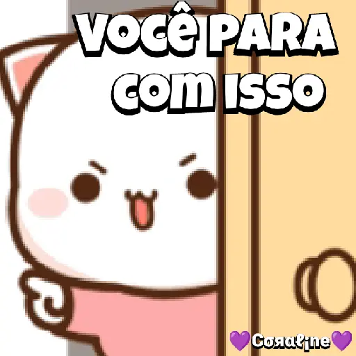 Figurinha: Gatinha manda parar