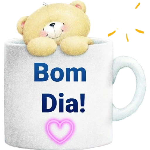 Figurinha: Ursinho com Bom Dia