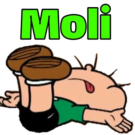 Figurinha: Moli caindo