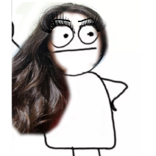 Figurinha: Rage Comic com Cabelo Longo