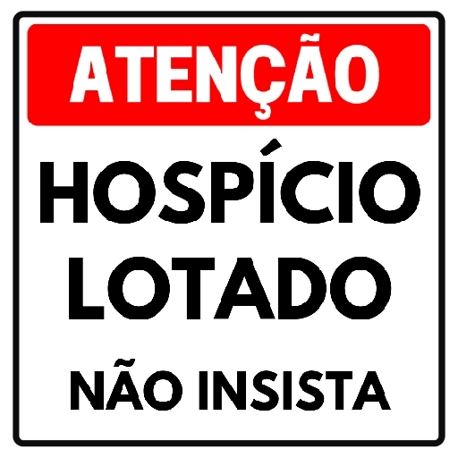 Figurinha: Atenção Hospício Lotado