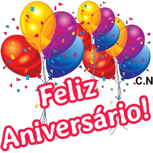Figurinha: Feliz Aniversário Balões