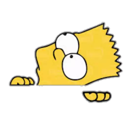 Figurinha: Bart Simpson espiando