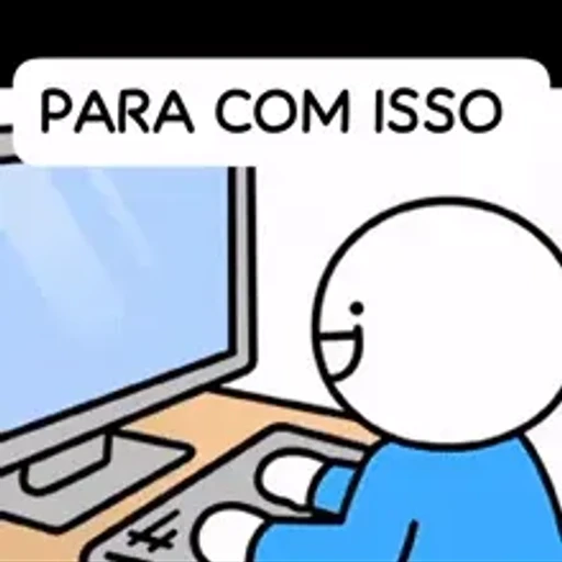 Figurinha: Mão saindo da tela