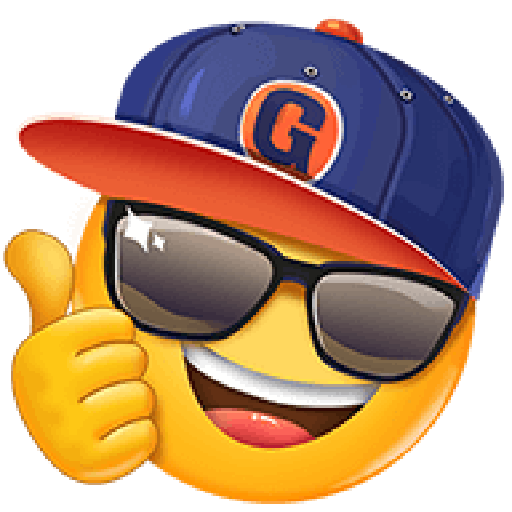 Figurinha: Emoji com boné e óculos escuros