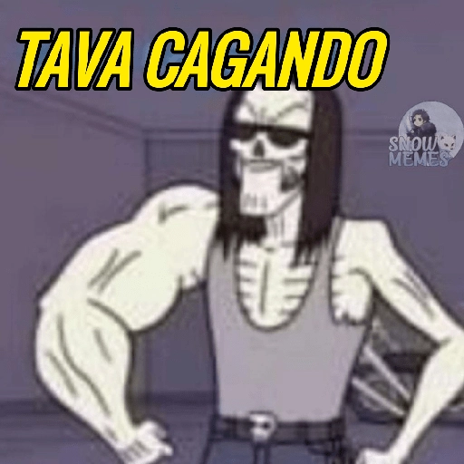 Figurinha: Tava cagando