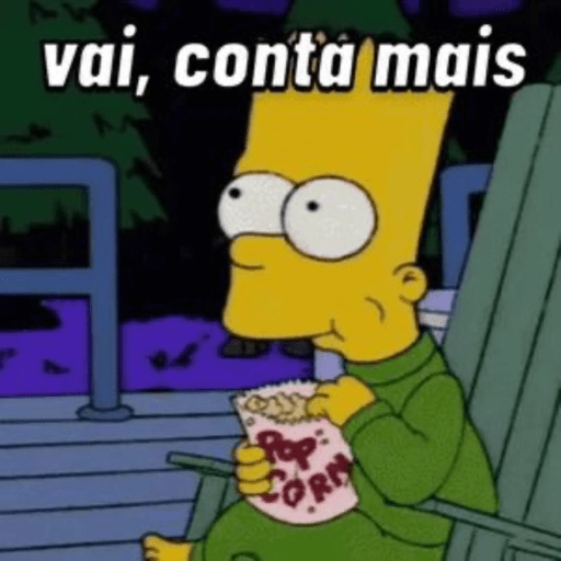 Figurinha: Bart comendo pipoca