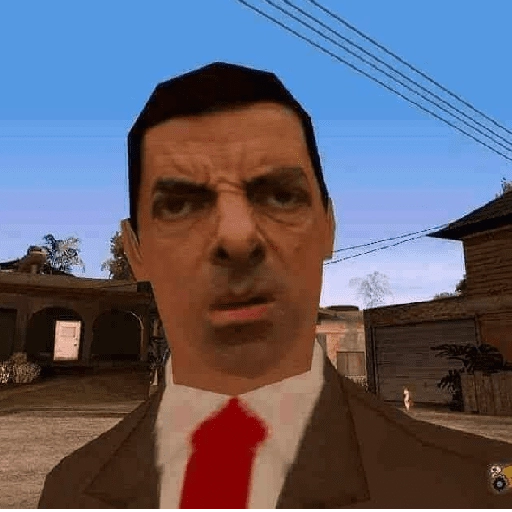 Figurinha: Mr. Bean confuso