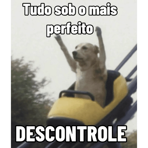 Figurinha: Cachorro em montanha russa