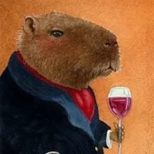 Figurinha: Capivara Elegante com Taça de Vinho