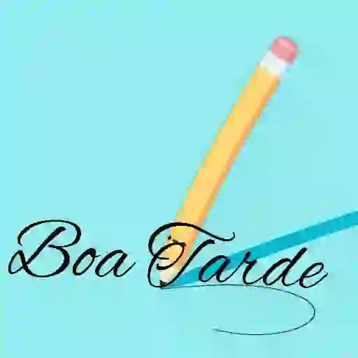 Figurinha: Lápis Escrevendo Boa Tarde