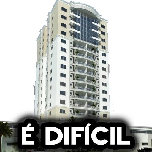 Figurinha: Prédio é difícil