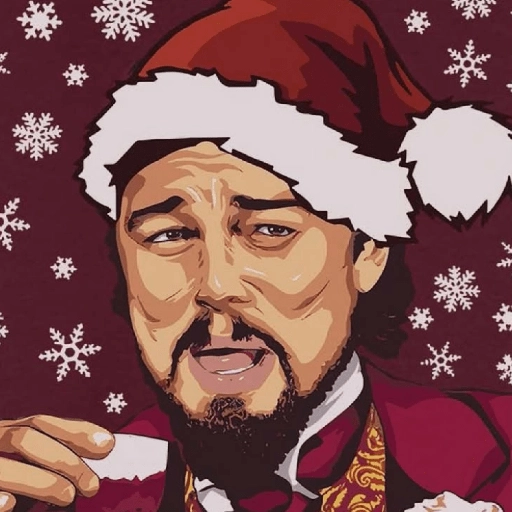 Figurinha: Leo de Caprio de Papai Noel